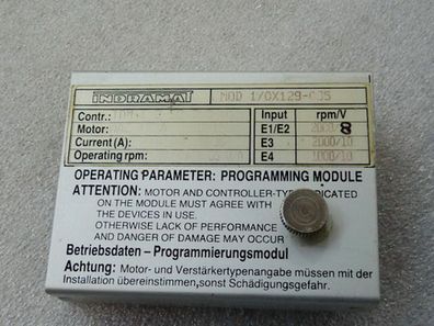 Indramat MOD 1/0X129-035 Operating Parameter Contr TDM 1 . 2 - 50 - 300 - W1 Mot