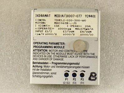 Indramat MOD14/1X007-077 Programmierungsmodul