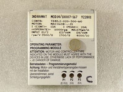 Indramat MOD14/1X007-167 Programmierungsmodul