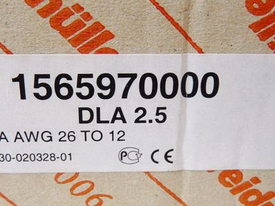 Weidmüller 1565970000 Klemmen DLA 2.5 - ungebraucht - je 10 Stück