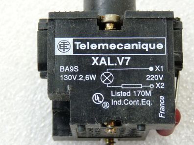 Telemecanique XALV 7 Lampenfassungselement 2 , 6 W 130 V für Druckschalter Box