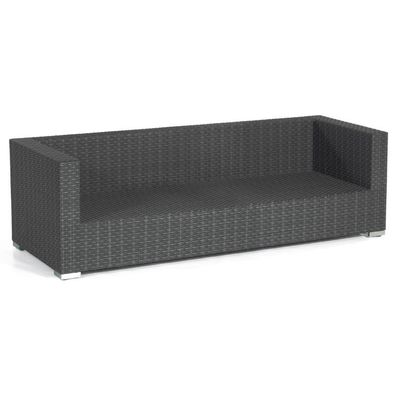 Sonnenpartner 3-Sitzer Lounge-Sofa Residence Aluminium mit Polyrattan graphit-schwar
