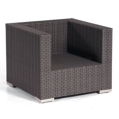 Sonnenpartner Lounge-Sessel Residence Alu/ Polyrattan graphit-schwarz mit Kissen