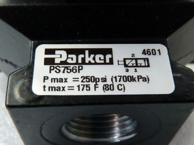 Parker PS756P Lookout Valve 250 psi ungebraucht