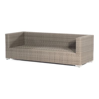 Sonnenpartner 3-Sitzer Lounge-Sofa Residence Aluminium mit Polyrattan stone-grey ink