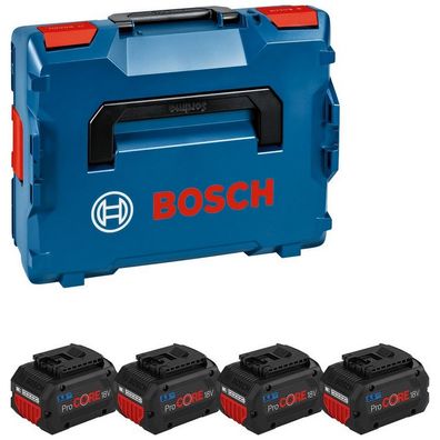 Bosch Professional Akkupack 4x ProCORE18V 5.5 Ah Akku in L-Boxx 1600A02A2U
