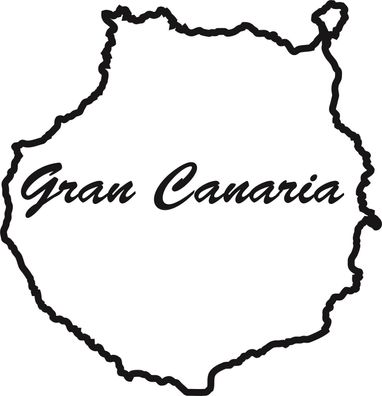 Ins9 Gran Canaria Wandattoo Auto Aufkleber Insel 10 cm