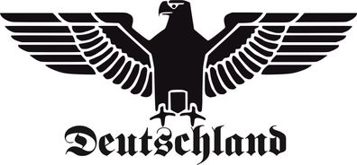 DE3a Reichsadler Auto 1 Aufkleber Sticker Schrift Adler Deutschland, 20 cm Groß