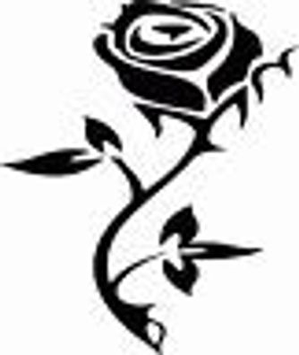 Rose11 Auto Aufkleber Rose Blume Wandtattoo 20 cm