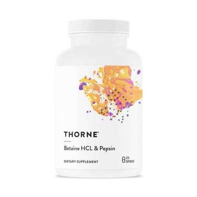 Thorne Research, Betaine HCL & Pepsin, 225 Kapseln
