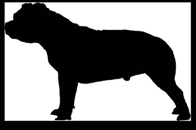 Hu14b, 1 Aufkleber Hund Wandtattoo Staffordshire Bull Terrier 20 cm