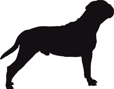 Hu19b, 1 Aufkleber Hund Wandtattoo Bullmastiff 20 cm