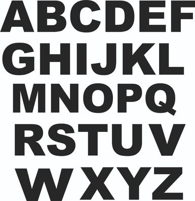 Alp 1 26 Buchstaben Alphabet Aufkleber a 5 cm hoch