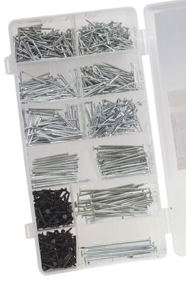 Nagel Sortiment 1060 teilig Nägel Drahtstifte Stahlstifte Set Stifte