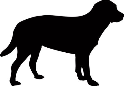 Hu4, 1 Aufkleber Hund Wandtattoo Labrador Retriever 10 cm