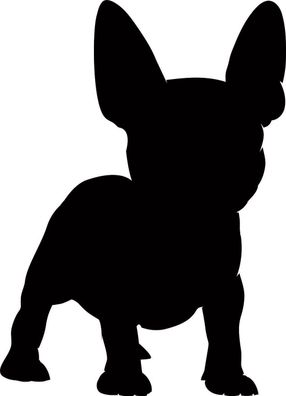 Hu7b, 1 Aufkleber Hund Wandtattoo Französische Bulldogge 20 cm