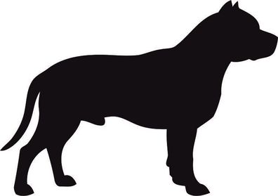 Hu15, 1 Aufkleber Hund Wandtattoo Staffordshire Bull Terrier 10 cm