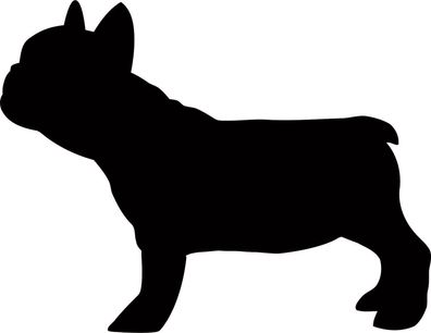 Hu9, 1 Aufkleber Hund Wandtattoo Französische Bulldogge 10 cm