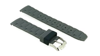 Jacques Lemans | Uhrenarmband 20mm für Rome | Silikon grau 1-1691B