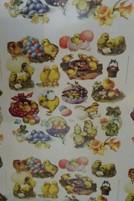 Decoupage Papier Bogen 67,5 x 50 cm Simion Elvin Frohe Ostern Küken