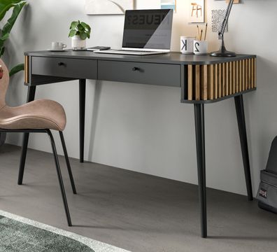 Schreibtisch grau Eiche Artisan Büro Laptop Computer Tisch Bürotisch Pure 120 cm