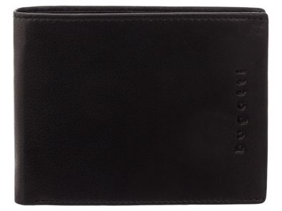 Bugatti ALDO Scheintasche 49113701 Querformat wallet with flip schwarz
