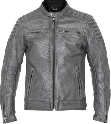 John Doe Motorrad Lederjacke Leather Jacket Storm Grey