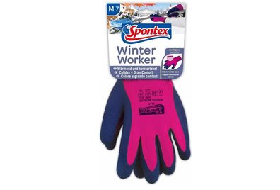 Spontex Größe M Winter Worker Handschuhe Arbeitshandschuhe Kälteschutz Rosa