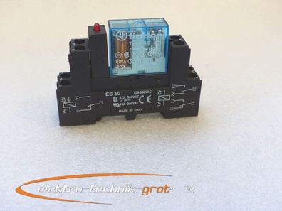 Relaissockel ES 50 12A 300VAC mit Relais Finder Type 40.52 5A 250 V und Relaismo