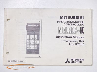 Mitsubishi Bedienungsanleitung / Englisch K7PUE Programming Unit