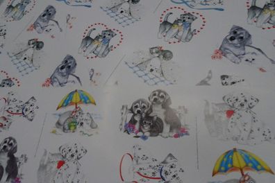 Decoupage Papier Bogen 70 x 50 cm Angels Creation süße Hunde Dalmatiner & Co