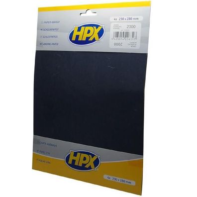 Presto HPX Schleifpapier 230x280 mm 4-er Set Nass Körnung 240/400/600