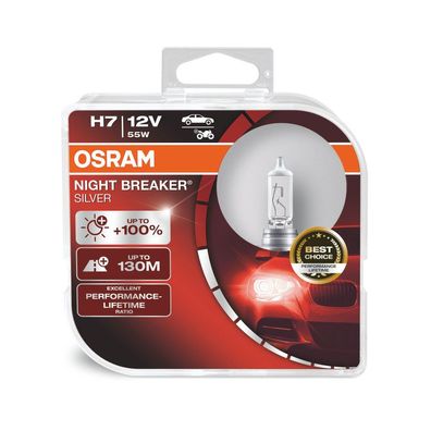 OSRAM H7 Night Breaker Silver 2erSet 12v55w PX26d