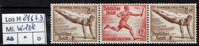 Los H21663: Deutsches Reich Mi. W 108 * *