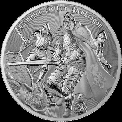 Silbermünze Camelot Arthur Pendragon 1 oz 2023 Niue Silber 999 Proof Kamelot