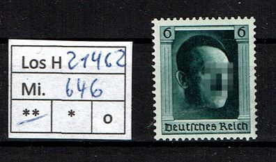 Los H21462: Deutsches Reich Mi. 646 * *