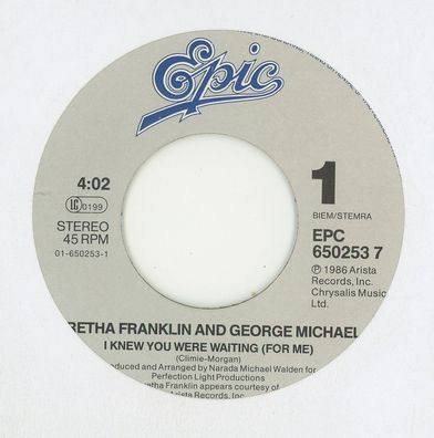 7" Aretha Franklin & George Michael - I knew You were Waiting ( Ohne Cover )