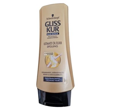 Gliss Kur Ultimate Oil Elixir Spülung Haar Repair & Anti Haarbruch für Strapaziertes