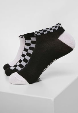 Urban Classics Socken Sneaker Socks Checks 3-Pack Black/ White