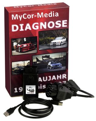 Diagnose OBD Scanner 1.4 PASoft für BMW E46 E39 E38 E83 E53 E85 + Runder Adapter