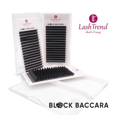 Wimpern LashTrend BLACK Baccara C, CC, D, DD -Curl Wimpernverlängerung Mink Lashes