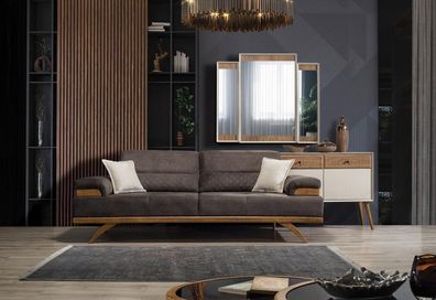 Sofa 3 Sitzer Designer Sofa Couch Polster Sofas Couchen Stoff Textil Neu
