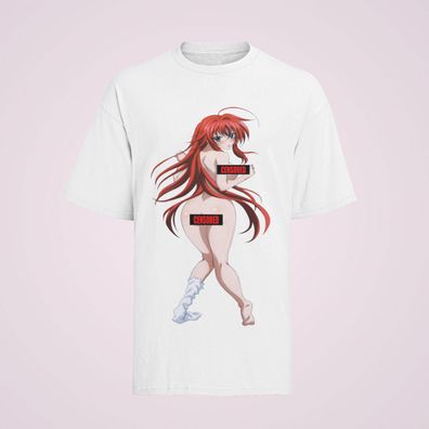 Herren T-Shirt Bio Baumwolle Sexy Rias Gremory – High School DxD Anime Waifu