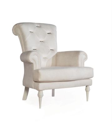 Designer Chesterfield Sessel Einsitzer Armlehnen 1-Sitzer Lounge Möbel