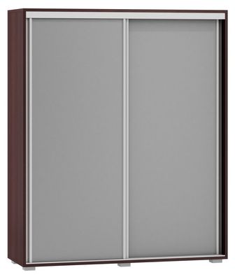Schiebetürenschrank / Kleiderschrank Tabubil 20, Farbe: Wenge / Grau - Abmessung