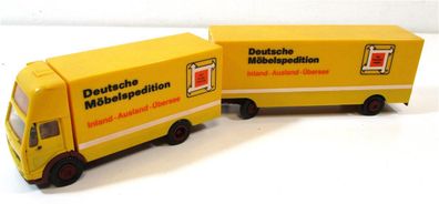 Spur H0 Herpa LKW MB Möbel-Hängerzug Deutsche Möbelspedition (41/33)
