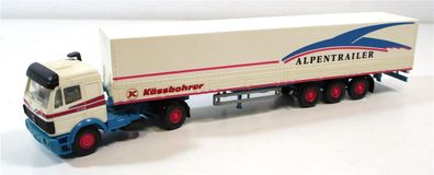 Wiking H0 1/87 MB LKW Koffer-Sattelzug Alpentrailer (16/06)