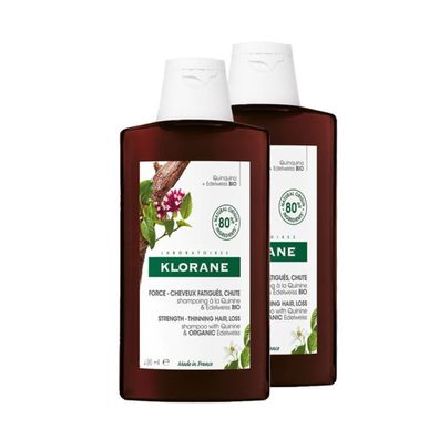 Klorane Shampoo mit Chinin und Edelveiss Bio 2x400ml