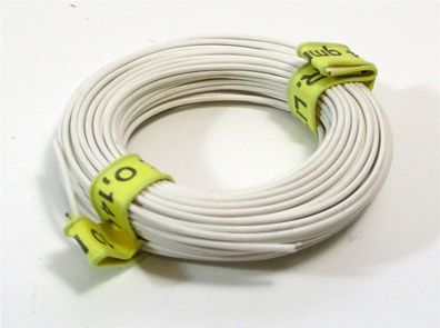 Kabel / Litze weiß 10m 0,14mm² - verschiedene Marken (0,08€/ m) (Z122)