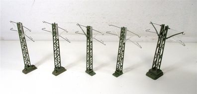 Märklin H0 Oberleitung Turmmast für M + K-Gleise 2 Ausleger 5 Stück (Z112-3F)